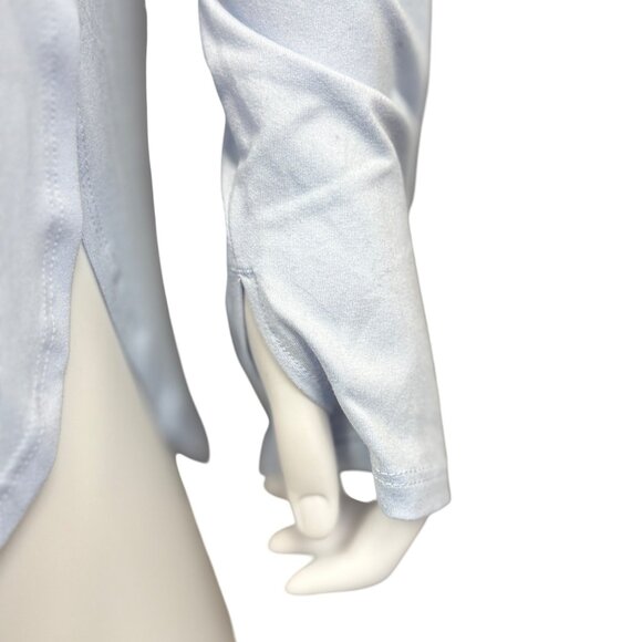 Layer 8 Light Blue Long Sleeve Athletic Shirt w/ Thumbholes Womens Size XL - Picture 3 of 6